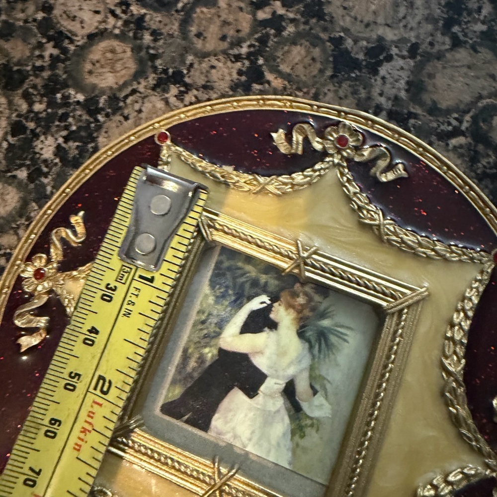 Vintage Red and Gold Photo Frame small - Picture 4 of 6